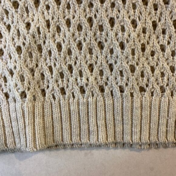 American Eagle Outfitters Sweater Size S Round Neck Acrylic Knit Cable Crochet - Picture 7 of 7